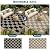 Garvee Waterproof Outdoor Rug 5x8, Checkered Foldable Plastic Straw Patio Camping Rug, Outdoor RV Carpet for Deck Camper Porch Balcony Backyard Picnic Beach Black and Brown
