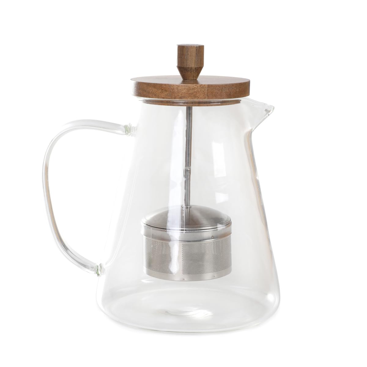 HOMLA Jug Glass Transparent Coffee and Tea Brewer Olivia Green with Brewing Unit 1.3 L