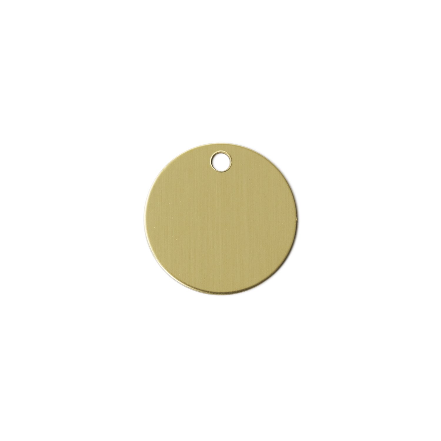 RMP Stamping Blanks, 1/2 Inch Round with Hole, Brass 0.032 Inch (20 Ga.) - 20 Pack
