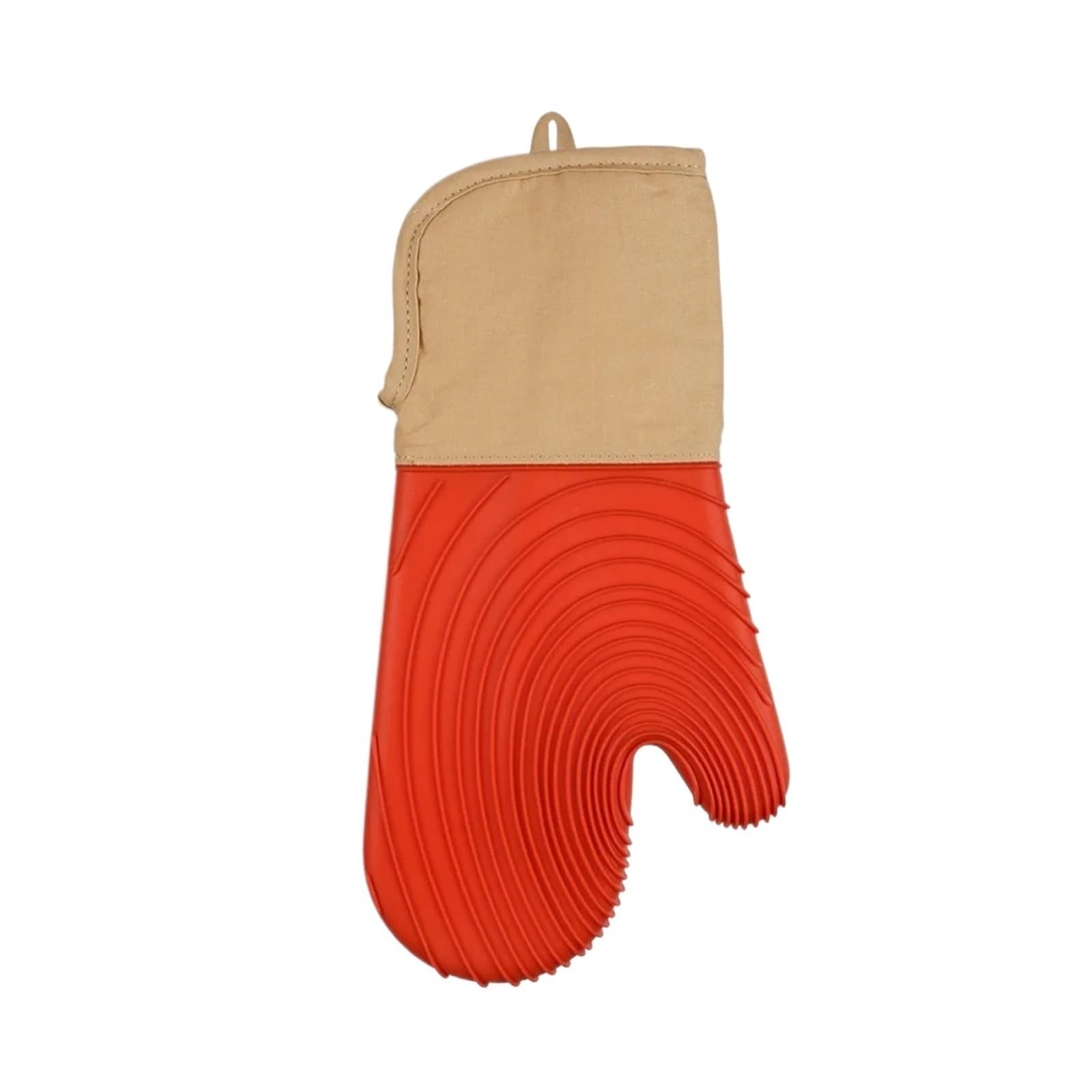Guantes aislantes for Horno, Utensilios de Cocina for Hornear Silicona y algodón, antiincrustantes Alta Temperatura, for microondas, 1 ud(Orange)