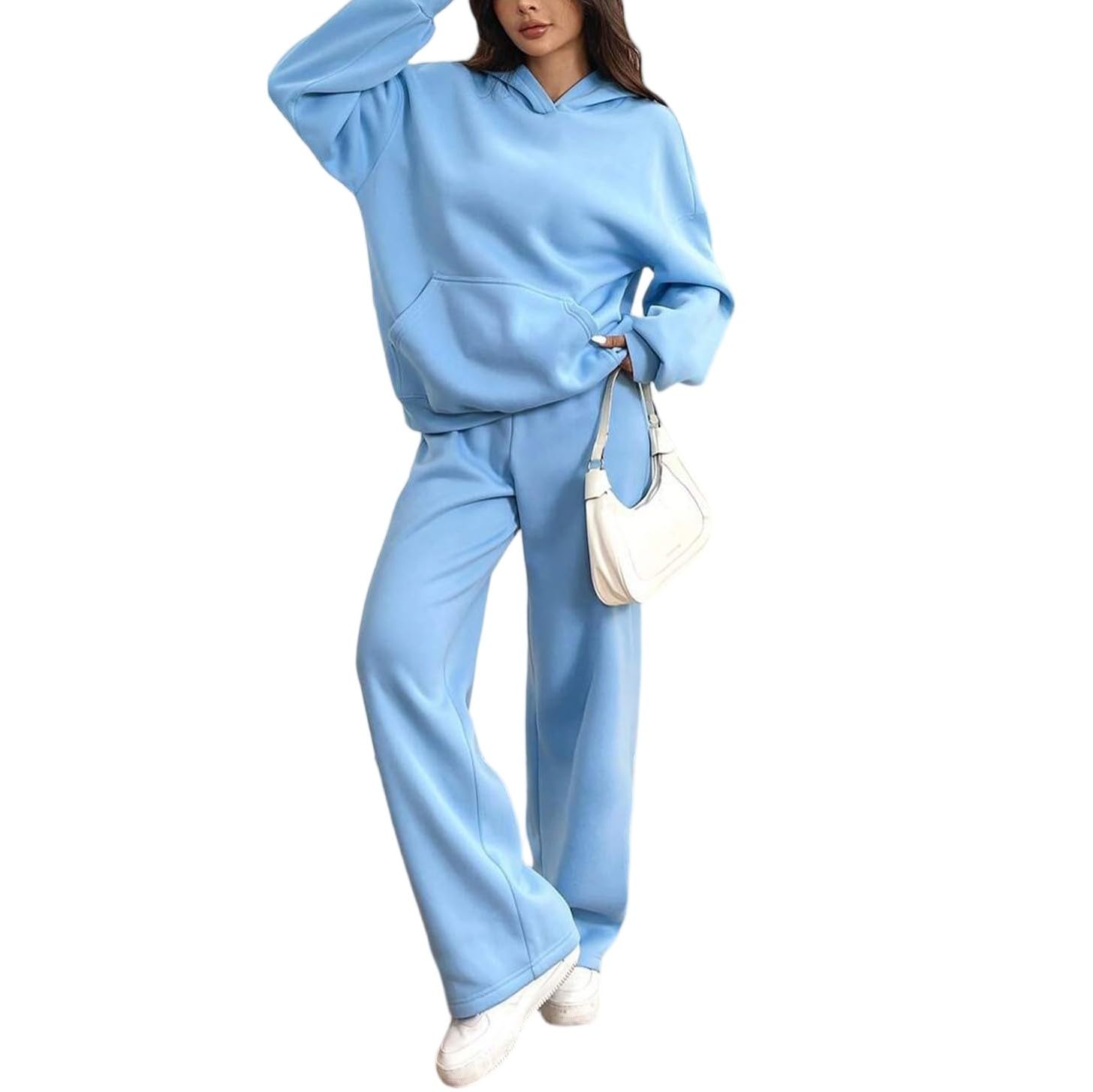 Conjunto Mujer Invierno, Conjuntos de Trajes Suaves, Atuendo Moderno Invierno Manga Larga Encapuchado Exterior Adaptar Estirar