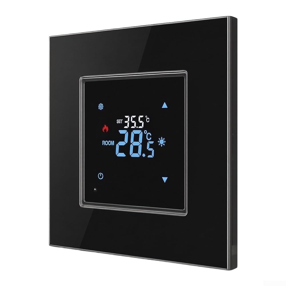 Thermostat Connecté WiFi pour Plancher Chauffant Électrique - Programmable 7 Jours Tactile Compatible pour alexa Google Home 16A(Electric Floor)
