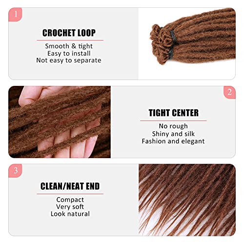 24 Inch 10strands/pack Synthetic Dreadlocks Extensions Thin 0.6cm Soft Reggae Hair Hip-Hop Style Dread Extensions Long Crochet Braids For Hippie Dread locks Hair(24Inch 10strands, 30) - Image 4