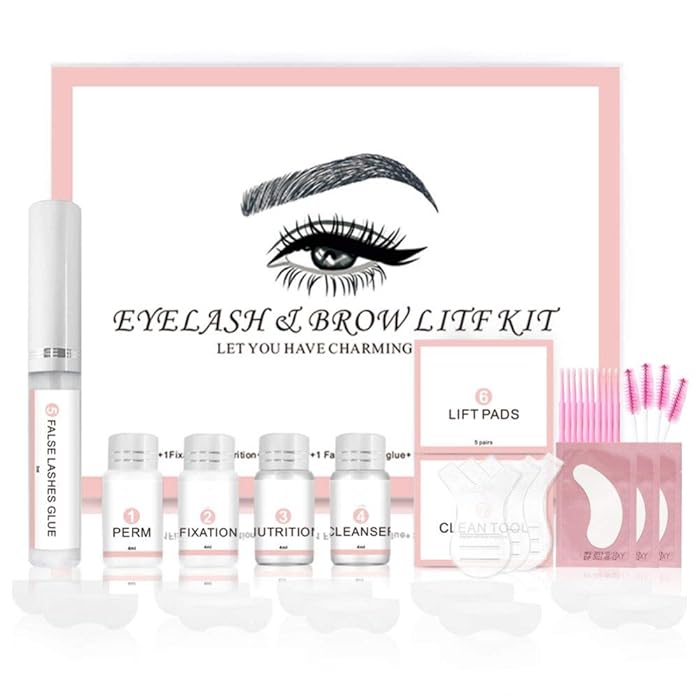 Buy Luxsea Professional Eyelash Perm Kit Lash Lift Kit 2 in 1 Brow Lamination Kit Curling Semi