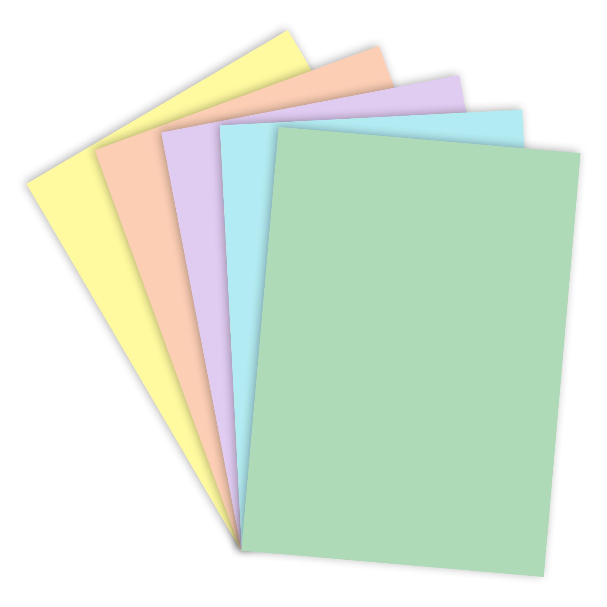 Lakeer A4 Pastel Color Paper - 5 Pastel Colours, Pack of 50 Sheets | 150 GSM Thick For Arts and Crafts, Printing, DIY Projects, Etc