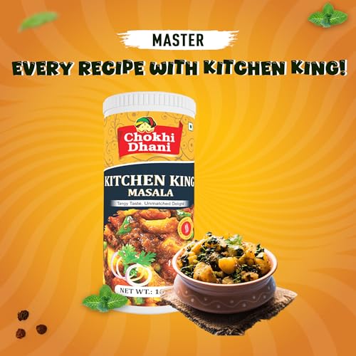 Image of Chokhi Dhani Kitchen King Masala 100g | All-Purpose Indian Spice Mix | Sabzi & Curry Masala Powder | Balanced Flavour Enhancer | Homemade Style Desi Masala | No Preservatives