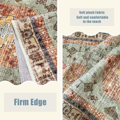 Tapete Boho Lavable Multicolor 243x183 cm Para Sala miniatura 6