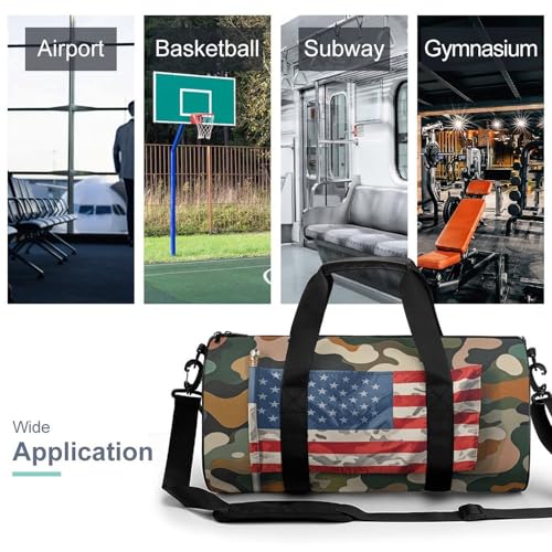 Flags Gym Bag for Men Women, Sturdy Oxford Cloth Travel Bags with Removable Shoulder Strap, Waterproof Duffel Bag for Fitness, Travel, Yoga3
