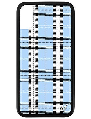 Wildflower Limited Edition Cases Compatible with iPhone X and XS (Blue Plaid)