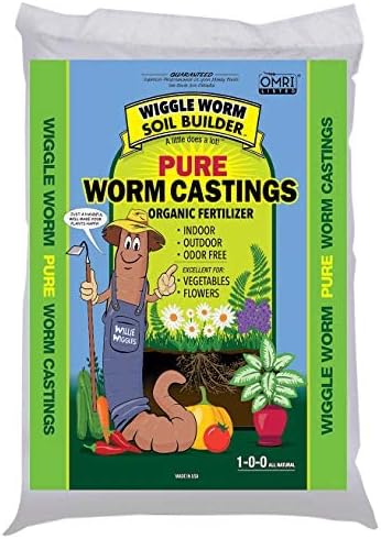 100% Pure Organic Worm Castings 12 Pounds (Two Pack) - Organic Fertilizer for Houseplants, Vegetables, and More – OMRI-Listed Earthworm Castings to Help Improve Soil Fertility and Aeration