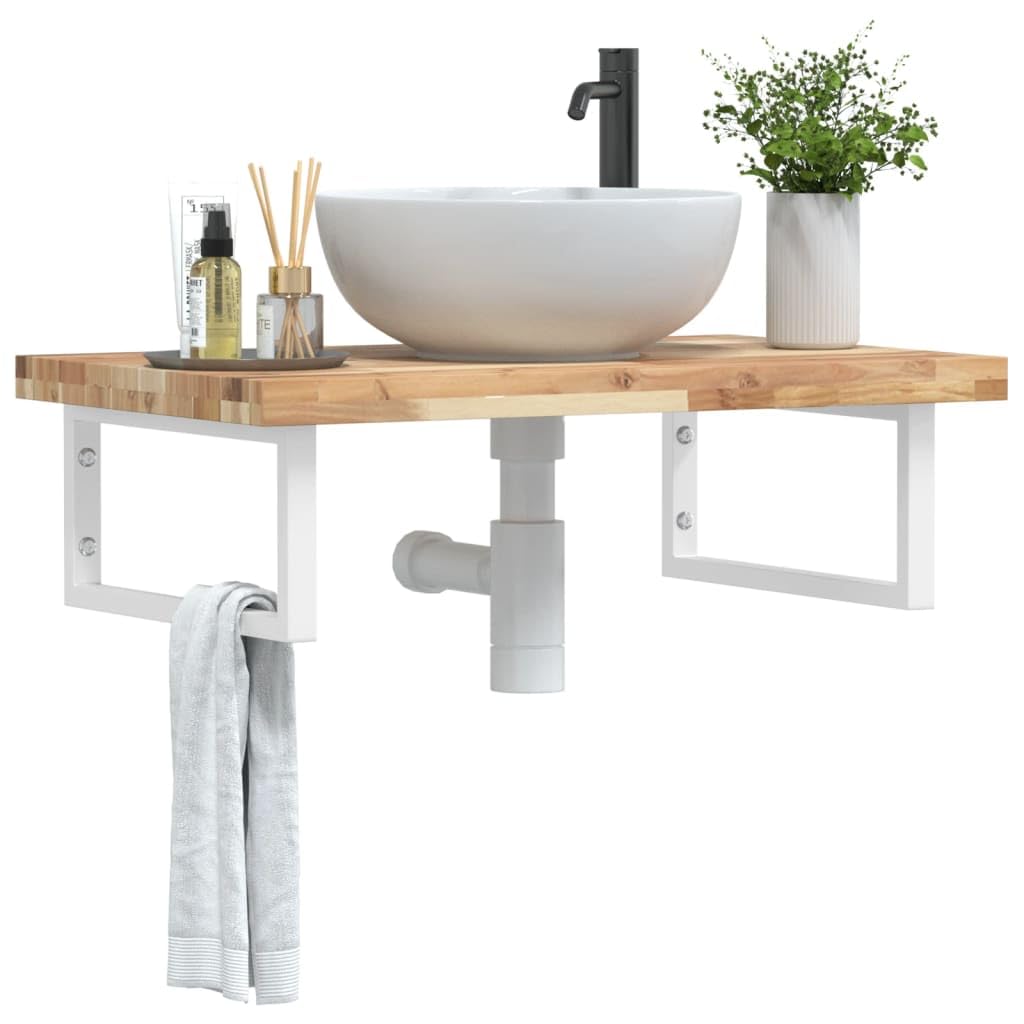 Étagère de lavabo murale peu encombrante pour optimiser le rangement d'une petite salle de bain