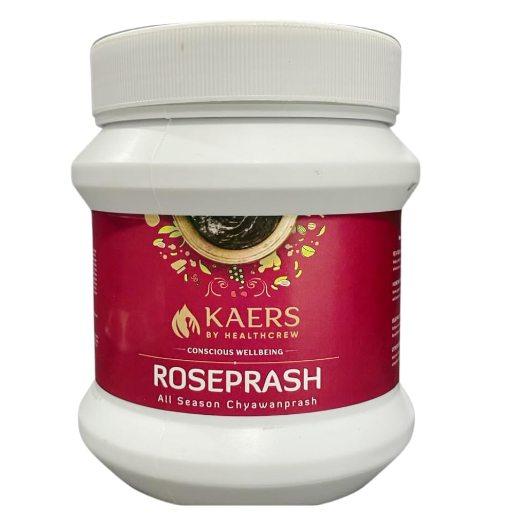 Kaers By Healthcrew 100% Natural Roseprash Chyawanprash for All Season | Herbal Immunity Booster for all age groups | Manage Stamina & Strength Family Health Supplement - 800gm (Pack of 1)