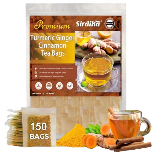 Amazon.com : Premium Turmeric Ginger Cinnamon Tea Bags Organic ...