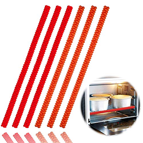 6 Pack Oven Rack Shields - Heat Resistant Silicone Oven Rack Cover 14 inches Long Oven Rack Edge Protector Protect Against Burns and Scars