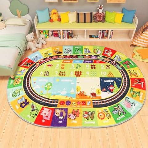 AKUNRUG ABC Kids Educational Playmat Rug Cover