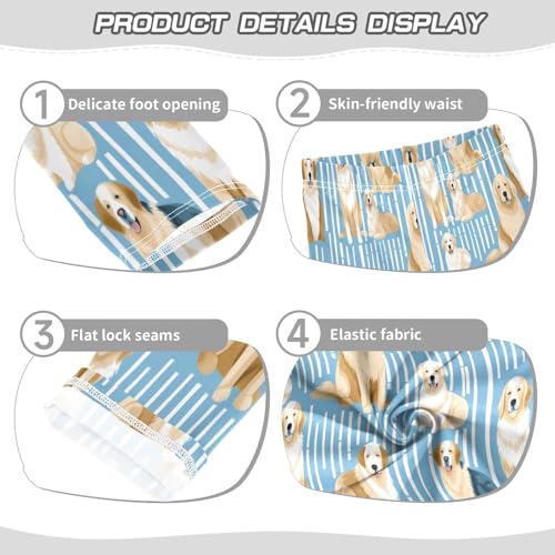 Toddler Girls Leggings Printed Yoga Pants Leggings Cute Brown White Dog for Kids3