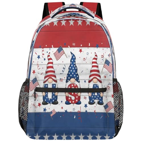 Mochila escolar para laptop 15.6 pulgadas gnomos ligera unisex