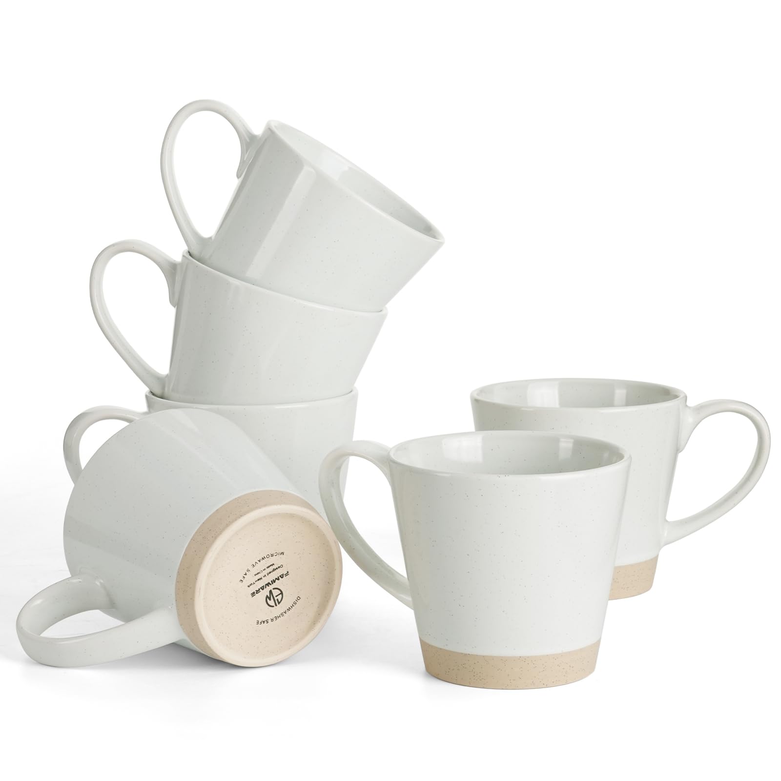 Lot de tasses à café famiware Saturn 355 ml avec anse pour ne plus se brûler les mains