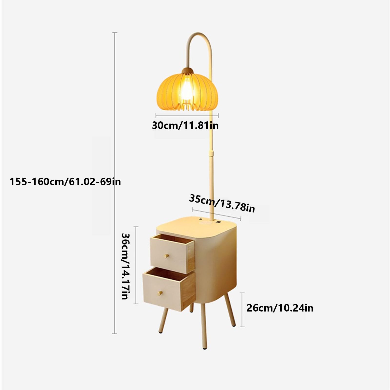 Światło pionowe Lampa podłogowa LED do salonu - stojąca lampa akcentująca z portem ładowania USB, ze stołem sypialni, biur, kawiarni, salonów Lampy Stojące