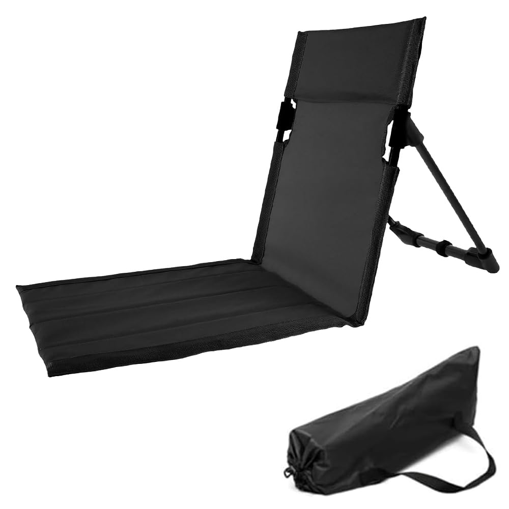 JQlabeit Ultra-Light Folding Camping Chair with Backrest,Outdoors Relaxing Floor Seat for SwimmingPool Beach Lawn Picnic Road Trips