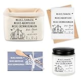 Geschenke zum Einzug Haus, Geschenk zum Einzug Wohnung, Brotkorb,Teetuch, Holzlöffel, Duftkerze, Grußkarten, Einzugsgeschenk Wohnung, Einzugsgeschenke Haus für Familie und Freunde, Neuer Umzug