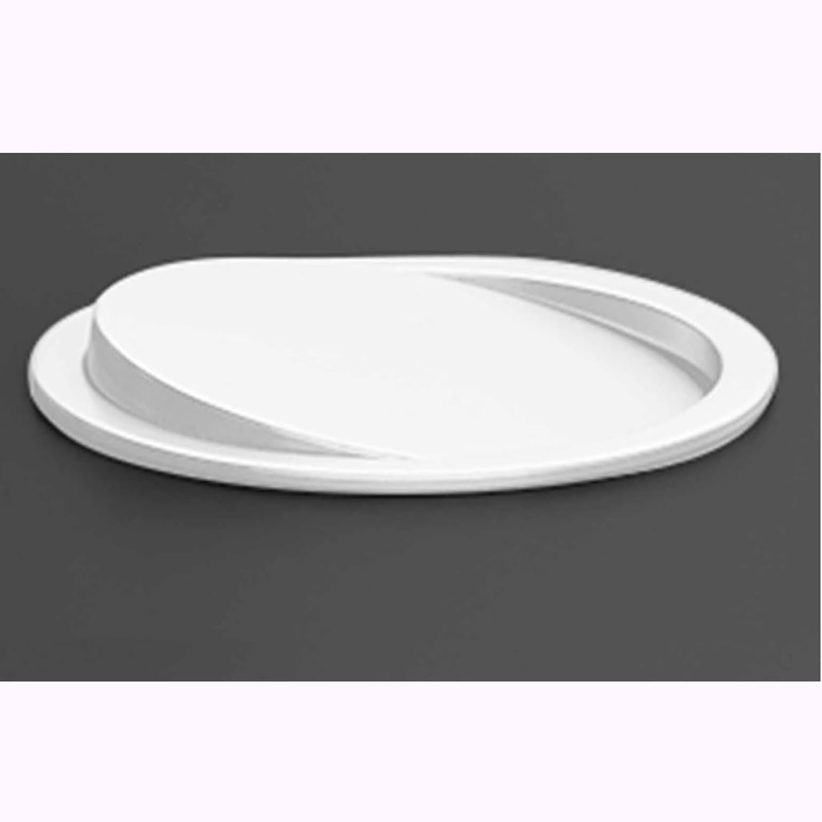 MUYRJLZX Trash Chute Lid Steel Waste Chute Lid Round Balance Flap Cover Trash Can Lid Built-in Trash Flip Lid Swing Countertop Trash Grommet(White,240mm)