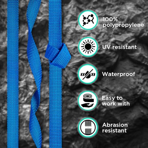 Image of TECEUM 3 /4 inch & 5 /8 inch & 1 inch & 1.5 inch & 2 inch Webbing - 10 25 50 Yards - 40+ Colors - Heavy Duty 1 Inch 1.5 Inch 2 Inch Backpack Straps - Webbing for Outdoors Indoors Crafting DIY