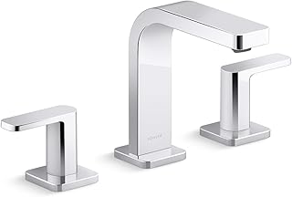 Kohler 23484-4K-2MB K-23484-4K-2MB Parallel Widespread Bathroom Sink Faucet, 1.0 GPM, Lever Handles, Vibrant Brushed Moderne Brass