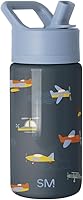 Vista 49 de Simple Modern - Botella de agua para niños de la colección Summit con tapa con pajilla Taza aislada de acero inoxidable de 14 onzas para niños