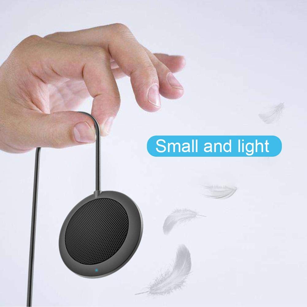 Desktop Microphone, Wired 360° Pickup Audio Video Omnidirectional Microphone Desktop Conference Computer Black Comes With Usb Cable To Meet Most Field Wiring