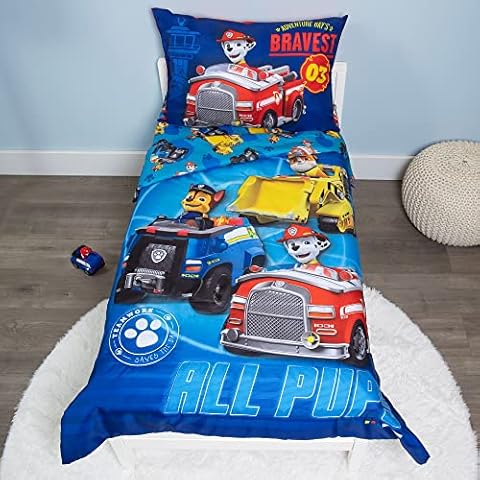 Paw Patrol Calling All Pups 4-Piece Toddler Bedding Set Cover