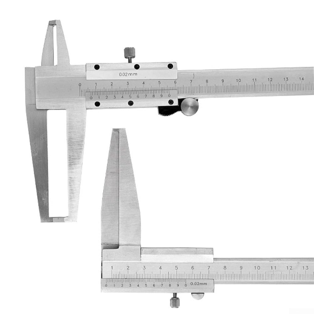 Doppelnut-Messschieber Edelstahl 9-300mm Präzisions-Innenmessung für Werkstatt & Industrie robustes Messwerkzeug mit klarer für skala silber(9-150mm)