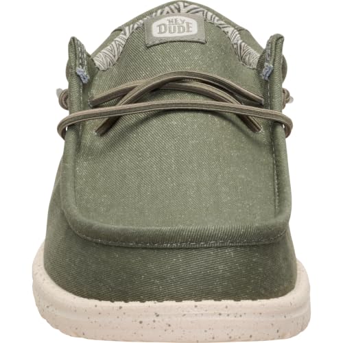Image of HEYDUDE Men's Wally Stretch Canvas Loafers | Lightweight Slip On Shoes | Casual Walking, Travel & Everyday Style