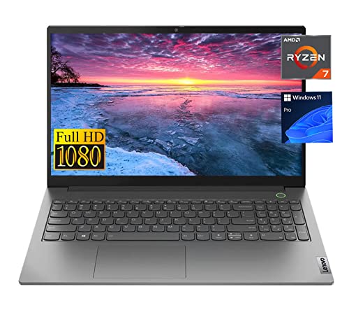 Image of Lenovo ThinkBook 15 15.6 inch inch FHD IPS Business Laptop, AMD 8 Cores Ryzen 7 5700U Up to 4.3GHz, 24GB RAM 1TB SSD, Fingerprint, Backlit KB, WiFi 6, Windows 11 Pro +CUE Accessories, Gray