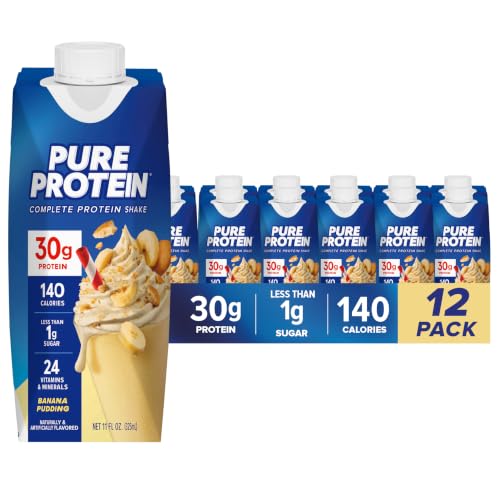 Pure Protein Banana Pudding Protein Shake, 30g Protein, 11oz, 12 Ct