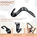 KULOLO Car Seat Hooks & Purse Holder - 4 Pack Boxed,55 lb Heavy Duty,Eco PP Car Hooks for Purse/Bag/Baby Gear/Gym Bag/Groceries/Cup/,Fits 0.32-0.55”Car Headrest Rods (Black)
