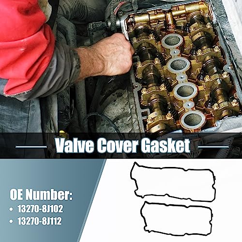 Image of X AUTOHAUX 1 Pair Valve Cover Gasket NO.13270-8J102 /13270-8J112 for Infiniti FX35 2003-2008 for Infinisti FX45 2003-2008 for Infiniti G35 2003-2007