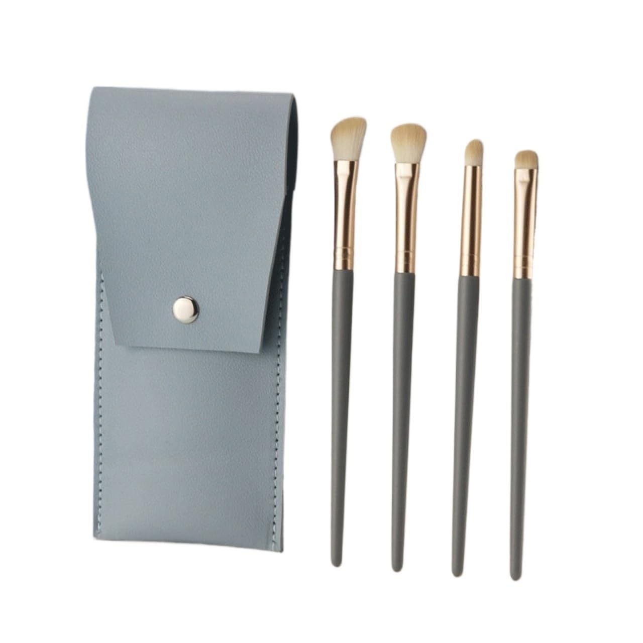 Set De Brochas para Sombras De Ojos, Brochas De Maquillaje De Pelo Suave, Brochas Portátiles para Sombras De Ojos, Brochas para Teñir La Nariz, Set De 4 Piezas
