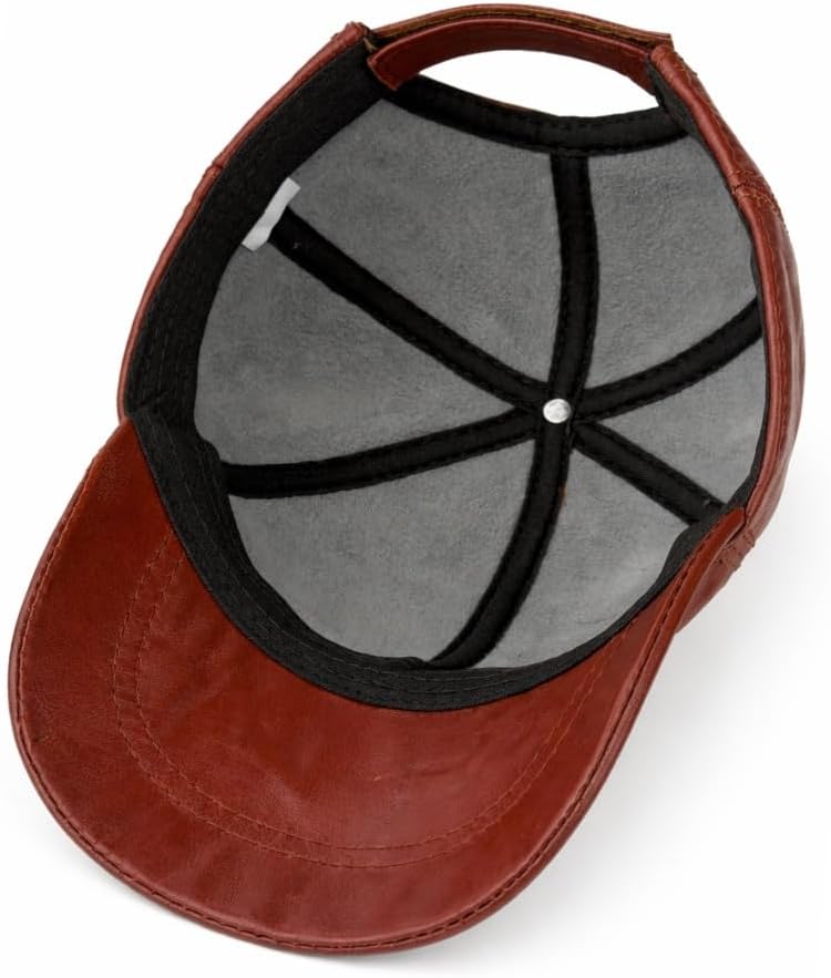 Genuine Leather Baseball Cap 100% Real Lambskin Leather Hat | Ball Cap