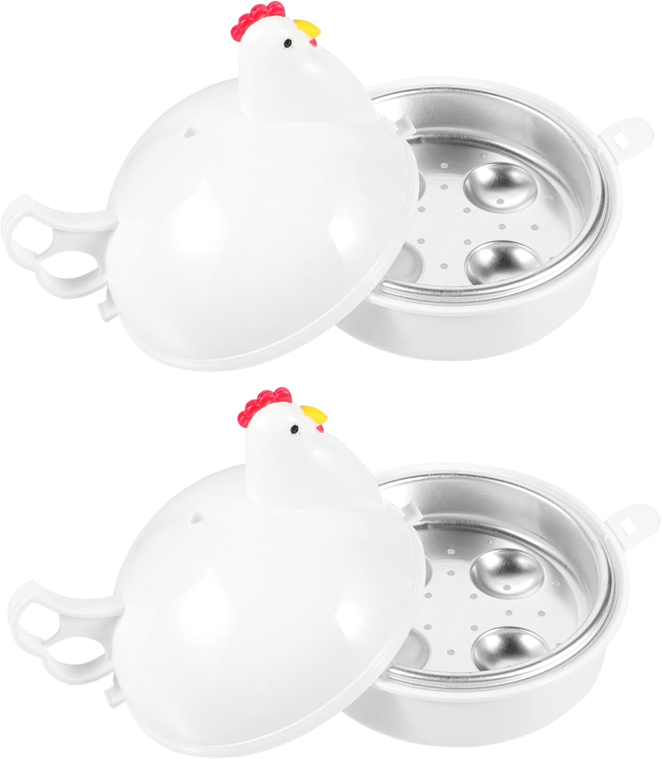Alipis 2pcs Microwave Egg Steamer Poached Egg Cooker for Microwave Maker Reusable Maker Easy to Clean Home Accessory