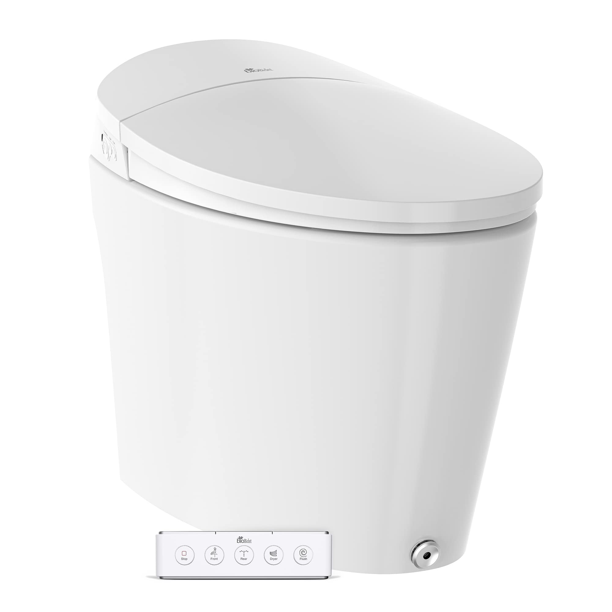 Bio Bidet Discovery DLX Elongated One-Piece Smart Toilet with Bidet Built-In Auto Open and Close Lid Auto Flush