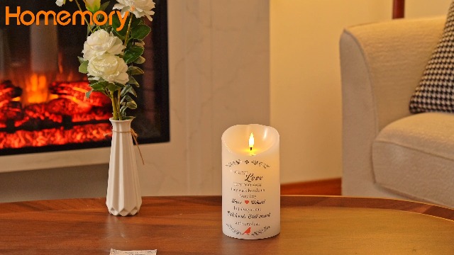 Image of Homemory Memorial Candle Bereavement Sympathy Gifts for Loss of Loved One, Real Wax LED Candle with Remote Memorial Gifts for Loss of Mother Loss of Father in Memory of Loved One Remembrance Gift