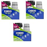 Dixie To Go Coffee Cups and Lids, 12 Oz, 14 Count, Assorted Designs, Disposable Hot Beverage Cups &...
