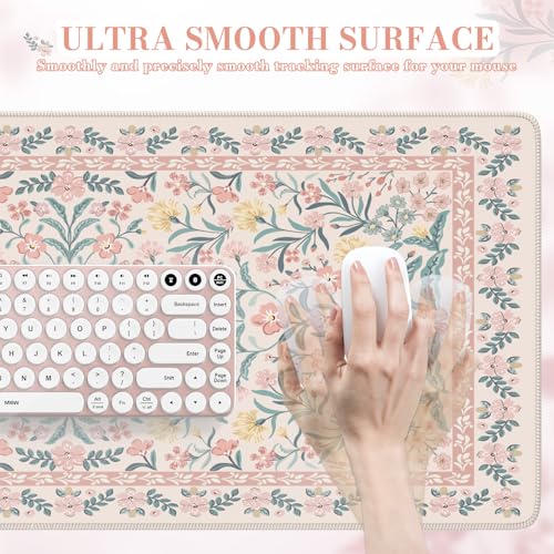iCasso Pink Floral Desk Mat