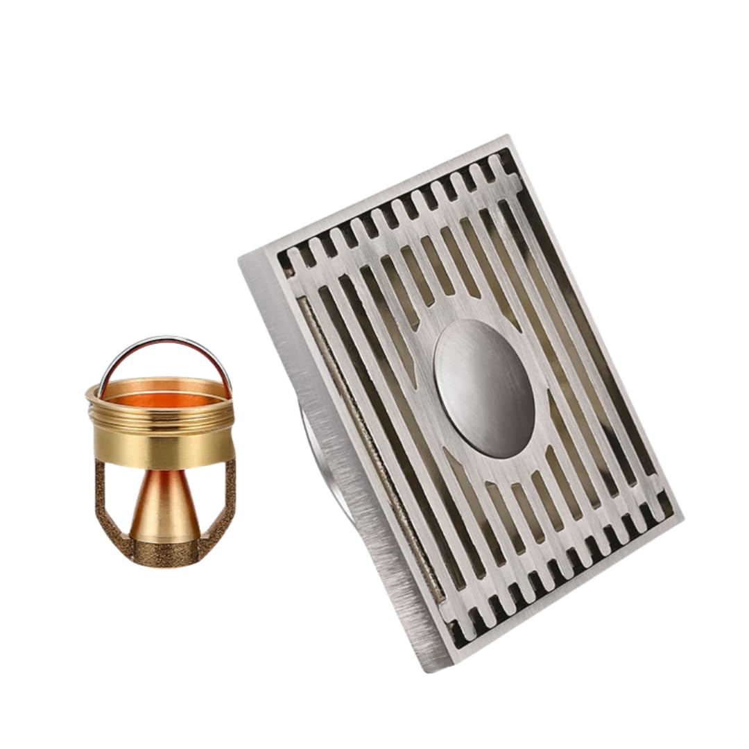 KJdxfhFH Bathroom floor drains, Invisible Floor Drain Pure Copper Washing Machine Deodorizing(Nickel Brushed Dual Use,Magnetic levitation)