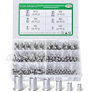 LUKAISEN LK-215 Edelstahl Nietmuttern Set 215 Stück