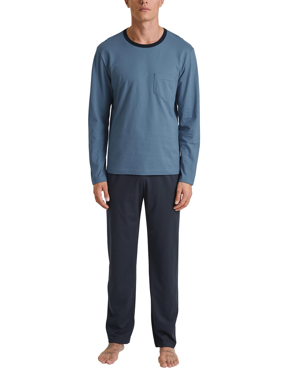 Calida Men's Coronet Blue Relax Essentials Pyjama Set, 56