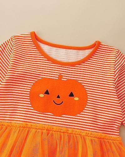 HILEELANG Little Girl Long Sleeve Dress Cotton Casual Applique Christmas Clothes4