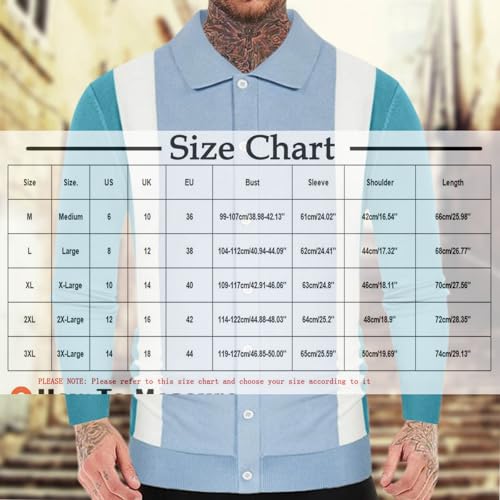 Cambkatl Men's Vintage Striped Colorblock Long Sleeve Cardigan Sweater Button Down Collared Knitted Outerwear3