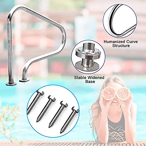 Barandilla para piscina en acero inoxidable 3 curvas miniatura 4